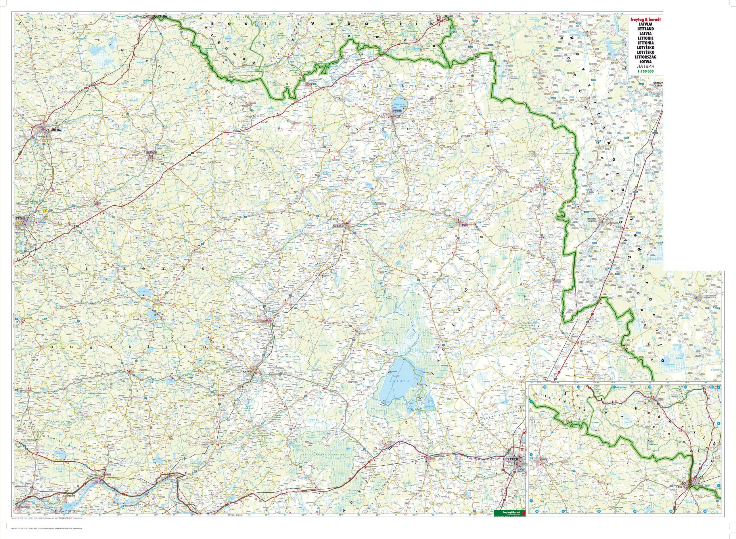 Latvia vest og øst – veikartsett (flerspråklig) – innholdseksempel 3