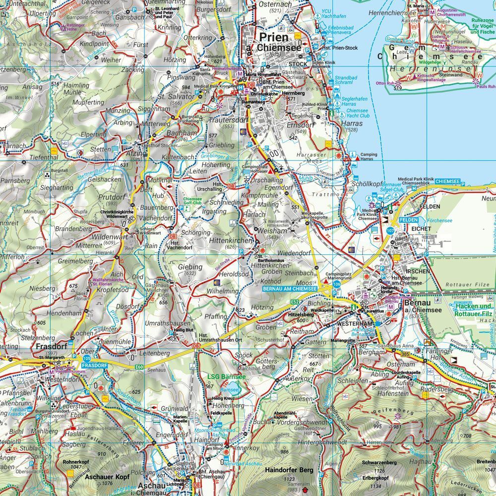 Chiemsee, Simssee, Marquartstein og Traunstein – turkart med infoguide (vannfast) – innholdseksempel 5