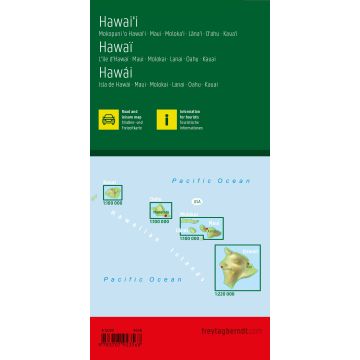 Hawaii – veikart (flerspråklig) – bakside