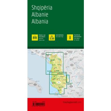 Albania – veikart (flerspråklig) – bakside