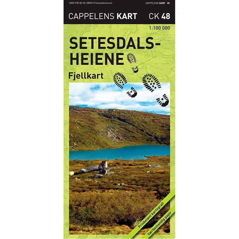 Setesdalsheiene fjellkart