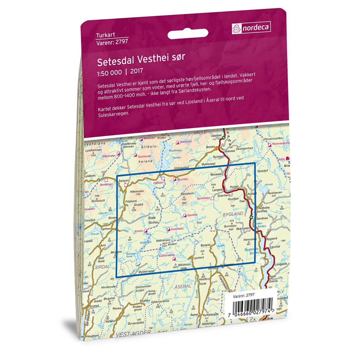 Setesdal Vesthei Sør DNT Turkart - Image 2