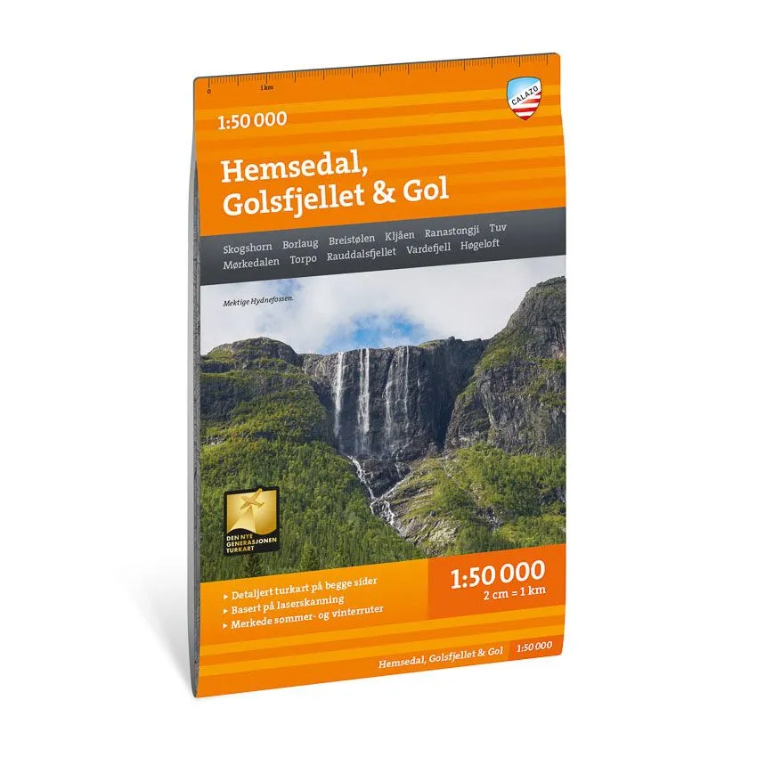 Turkart Hemsedal Golsfjellet Gol 1:50.000