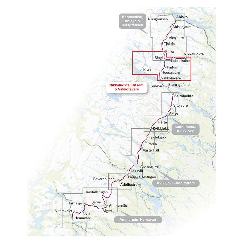 Kungsleden: Nikkaluokta, Ritsem & Vakkotavare 1:50.000 - Image 2