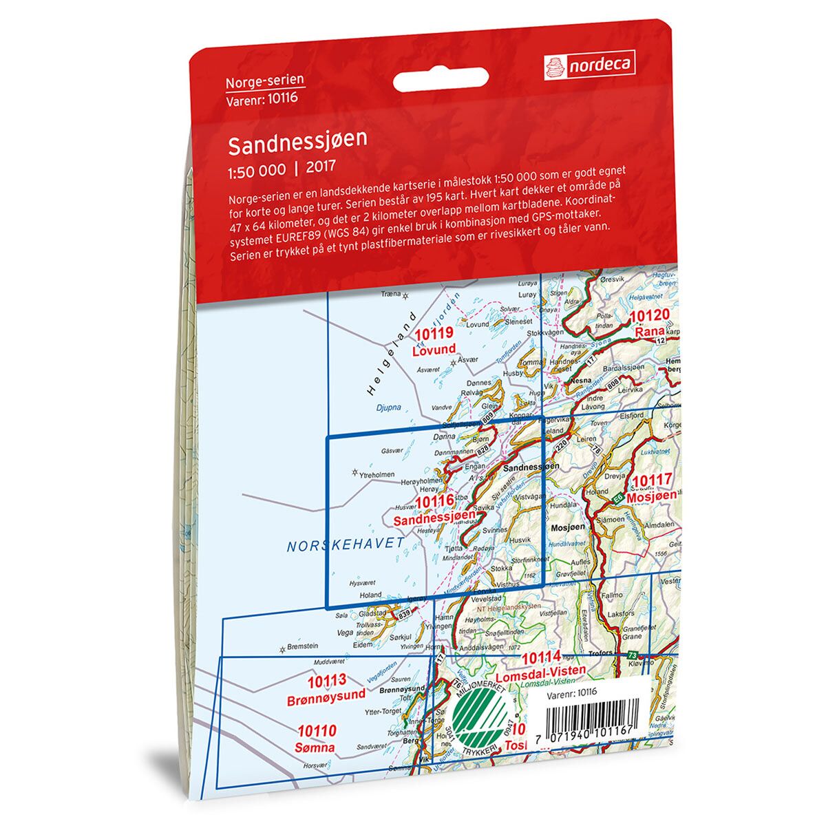 Sandnessjøen Norge-serien Turkart - Bilde 2