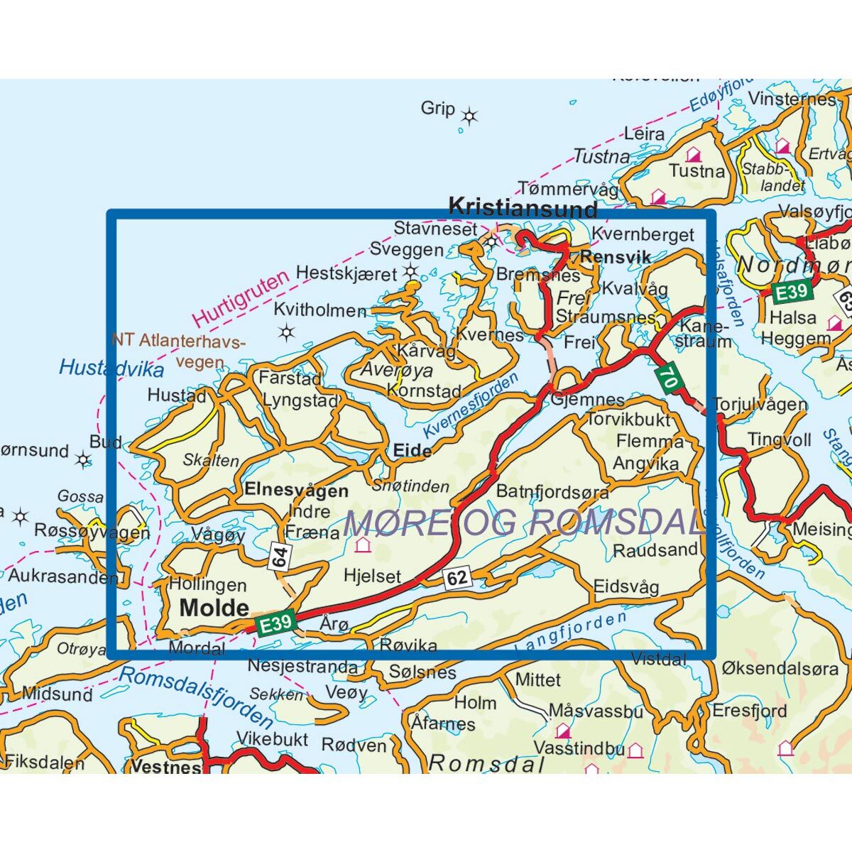 Molde - Kristiansund Topo 3000 Turkart - Bilde 3