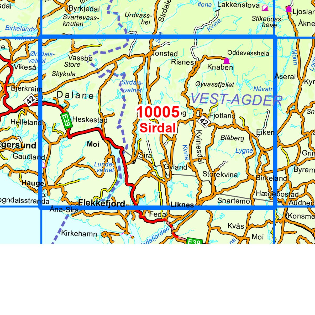Sirdal Norge-serien Turkart - Bilde 3