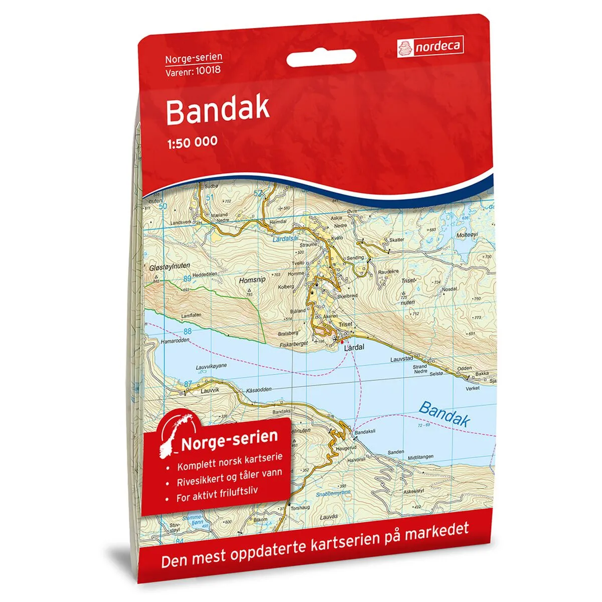 Produktbilde av bandak norge-serien turkart