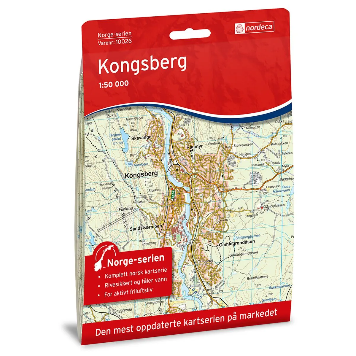 Produktbilde av kongsberg norge-serien turkart