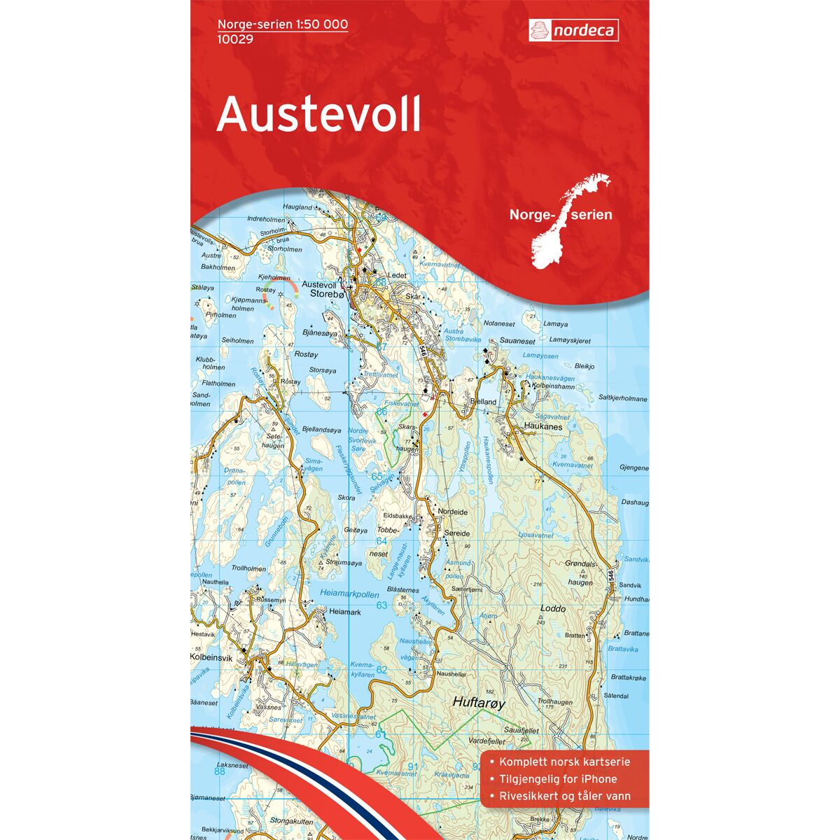 Produktbilde av austevoll norge-serien turkart
