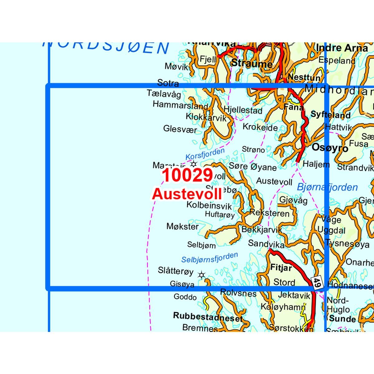 Austevoll Norge-serien Turkart - Bilde 2