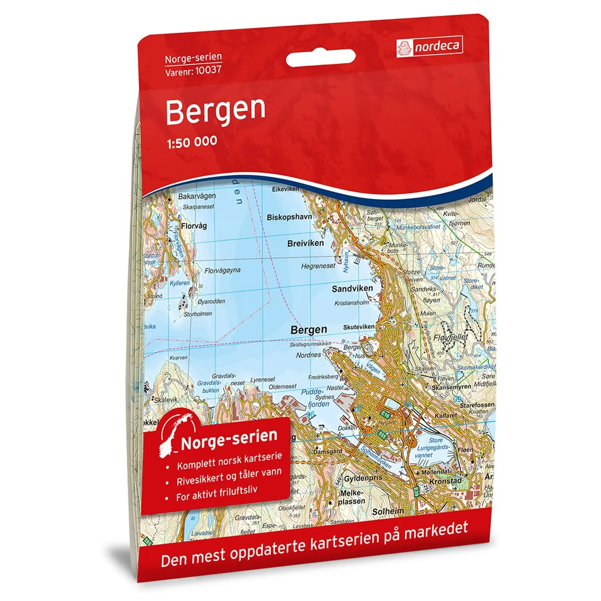 Produktbilde av bergen norge-serien turkart
