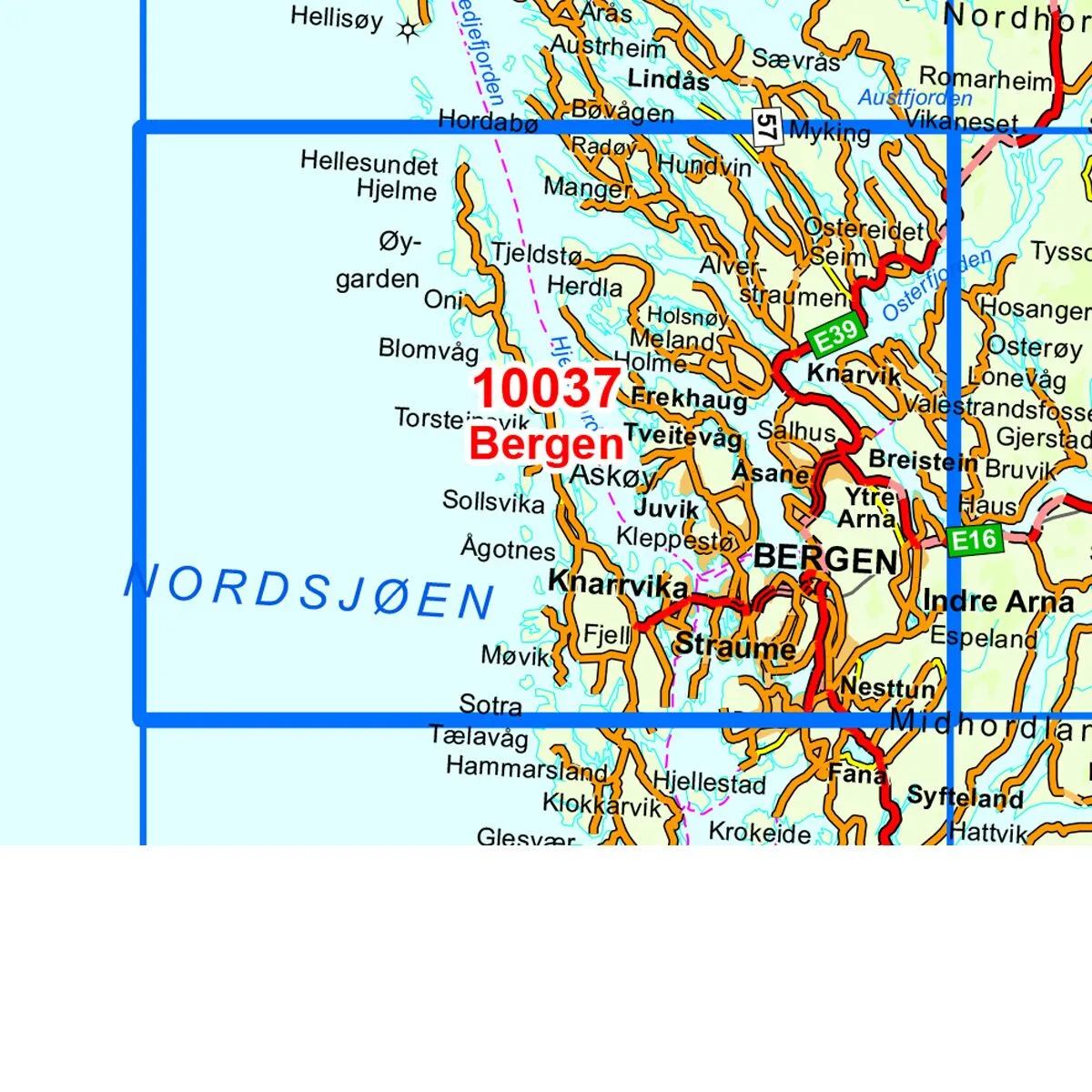 Bergen Norge-serien Turkart - Bilde 3
