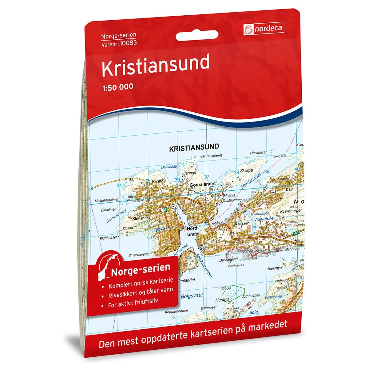 Produktbilde av kristiansund norge-serien turkart