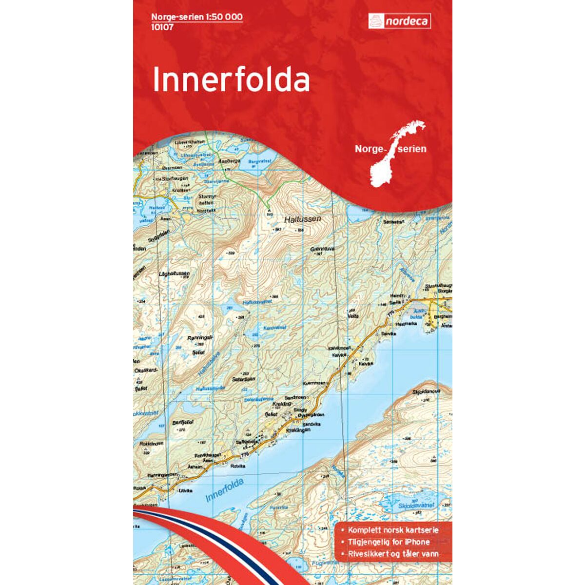 Produktbilde av innerfolda norge-serien turkart