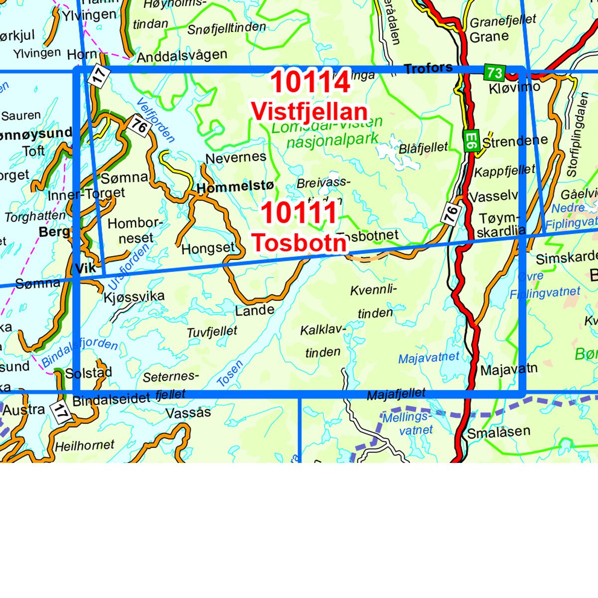 Tosbotn Norge-serien Turkart - Bilde 3