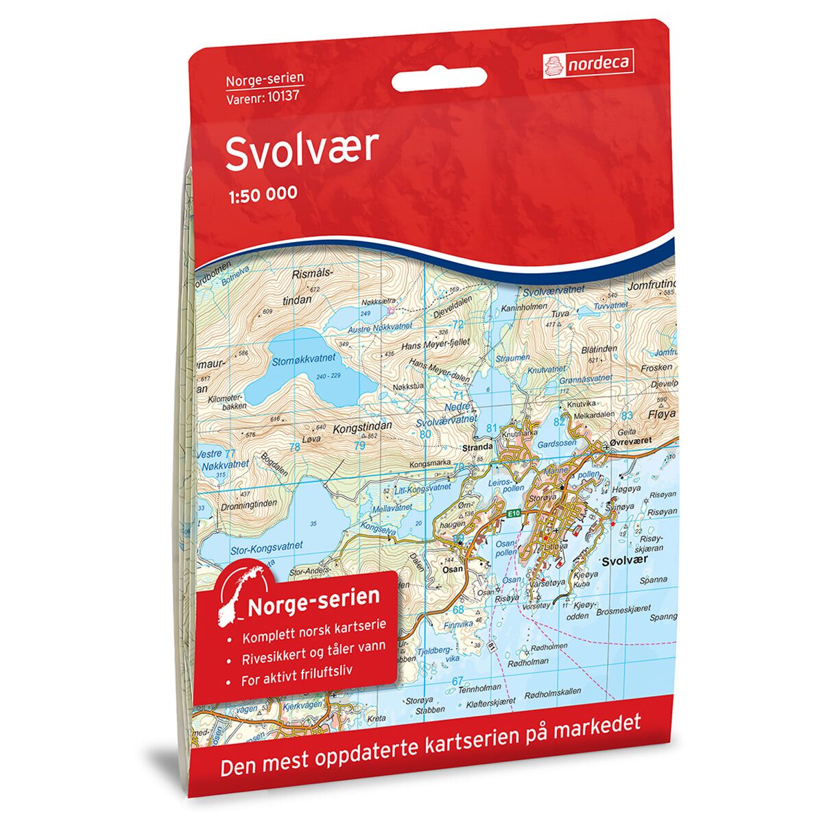 Produktbilde av svolvær norge-serien turkart