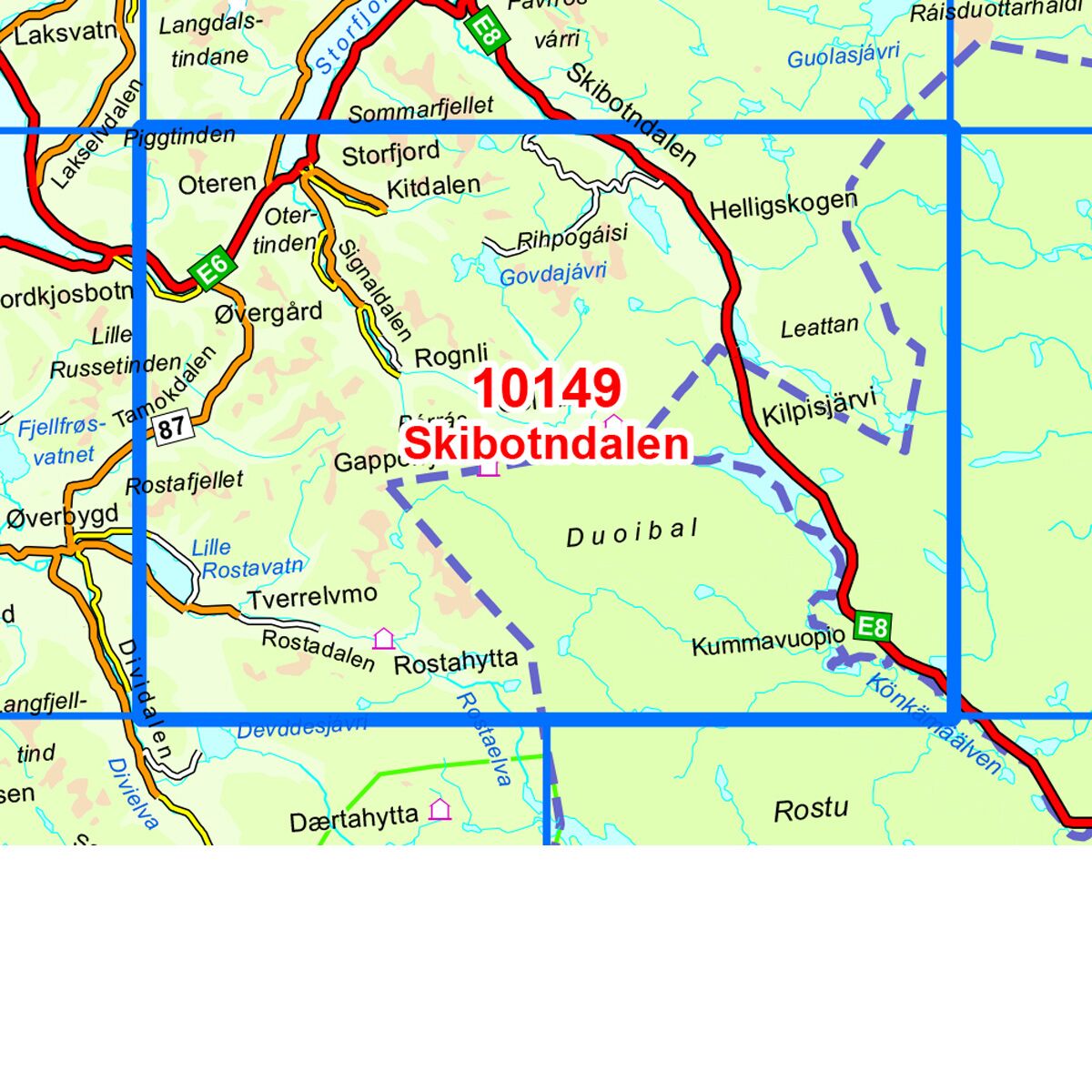 Skibotndalen Norge-serien Turkart - Bilde 3