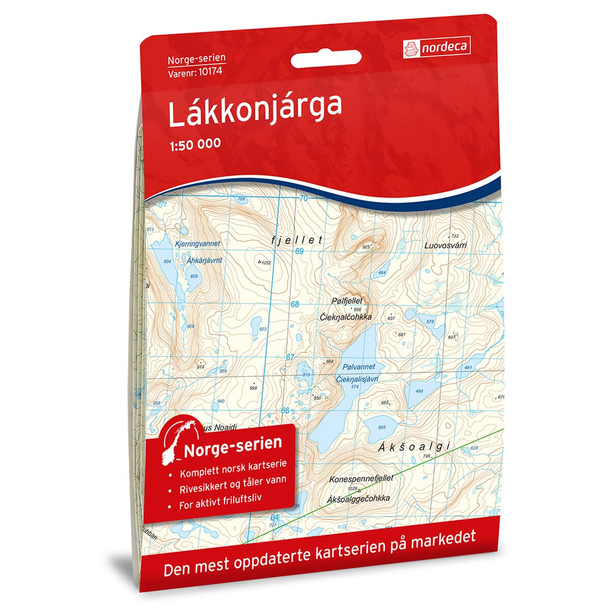 Produktbilde av lakkonjarga norge-serien turkart