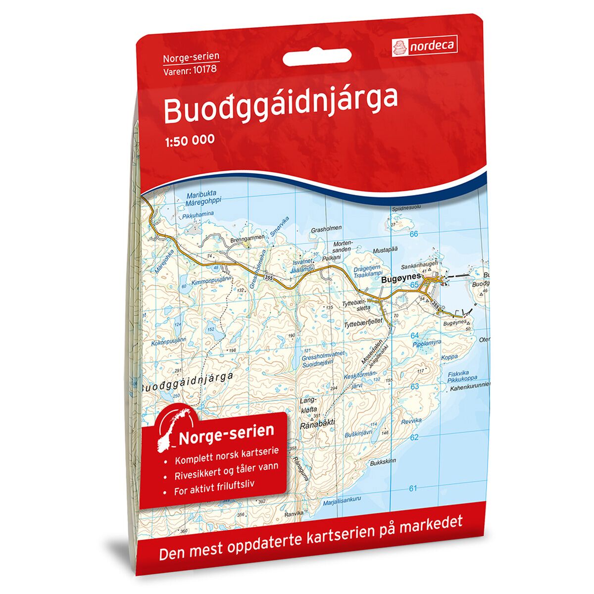 Produktbilde av buodggaidnjarga norge-serien turkart