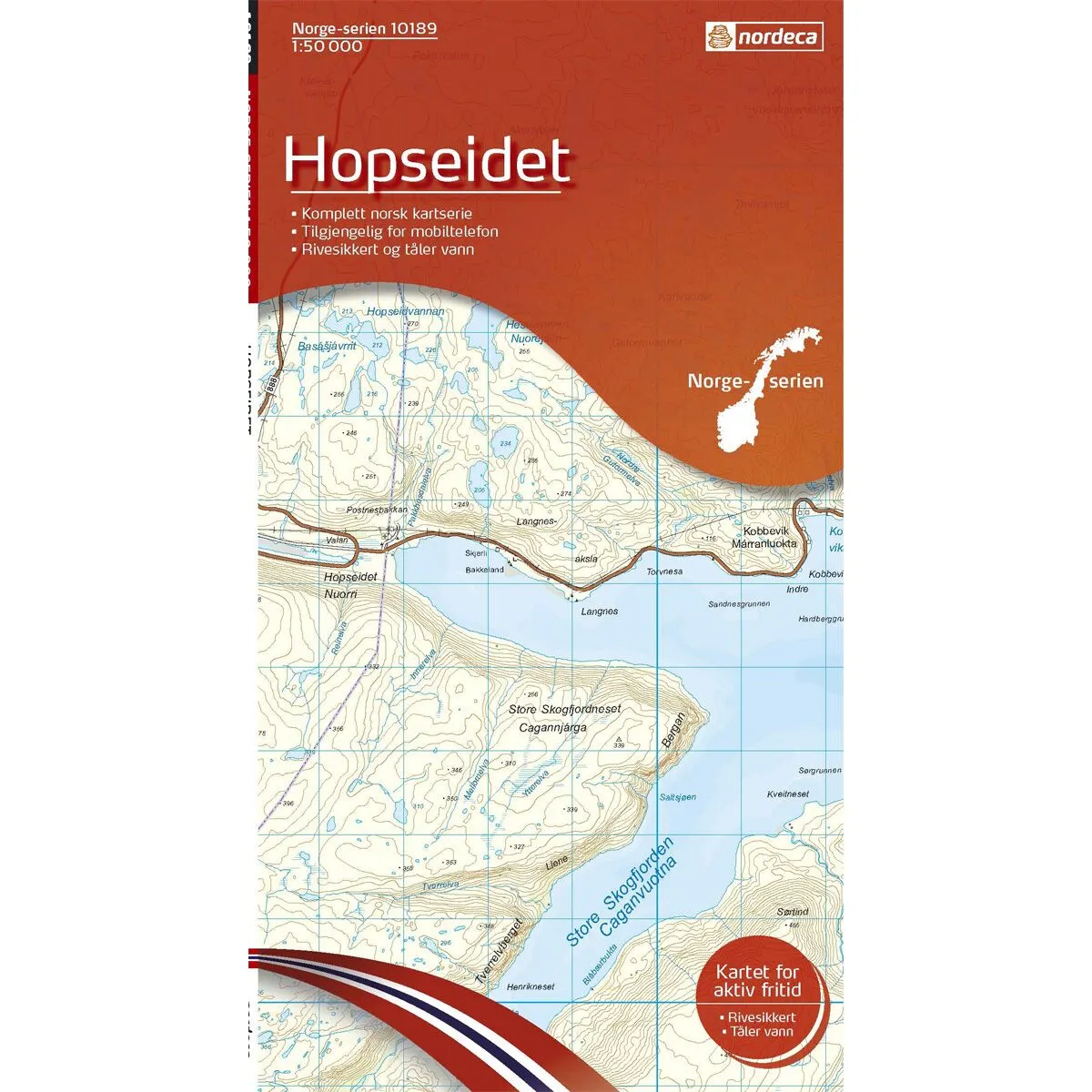 Produktbilde av hopseidet norge-serien turkart