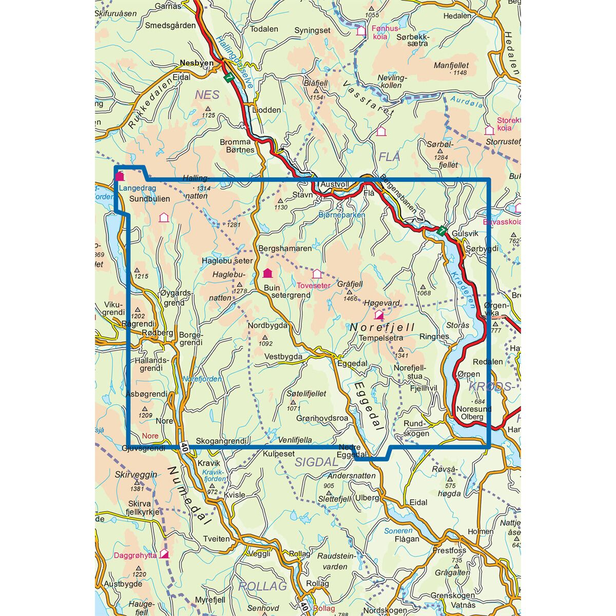 Norefjell-Eggedal DNT Turkart - Bilde 3