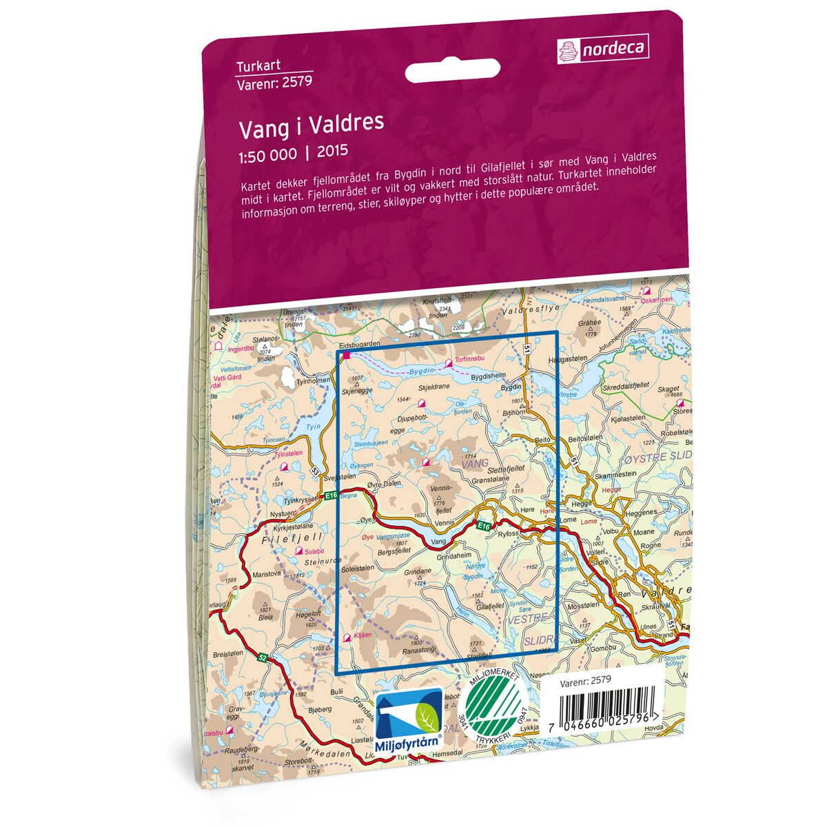 Vang i Valdres DNT Turkart - Bilde 2