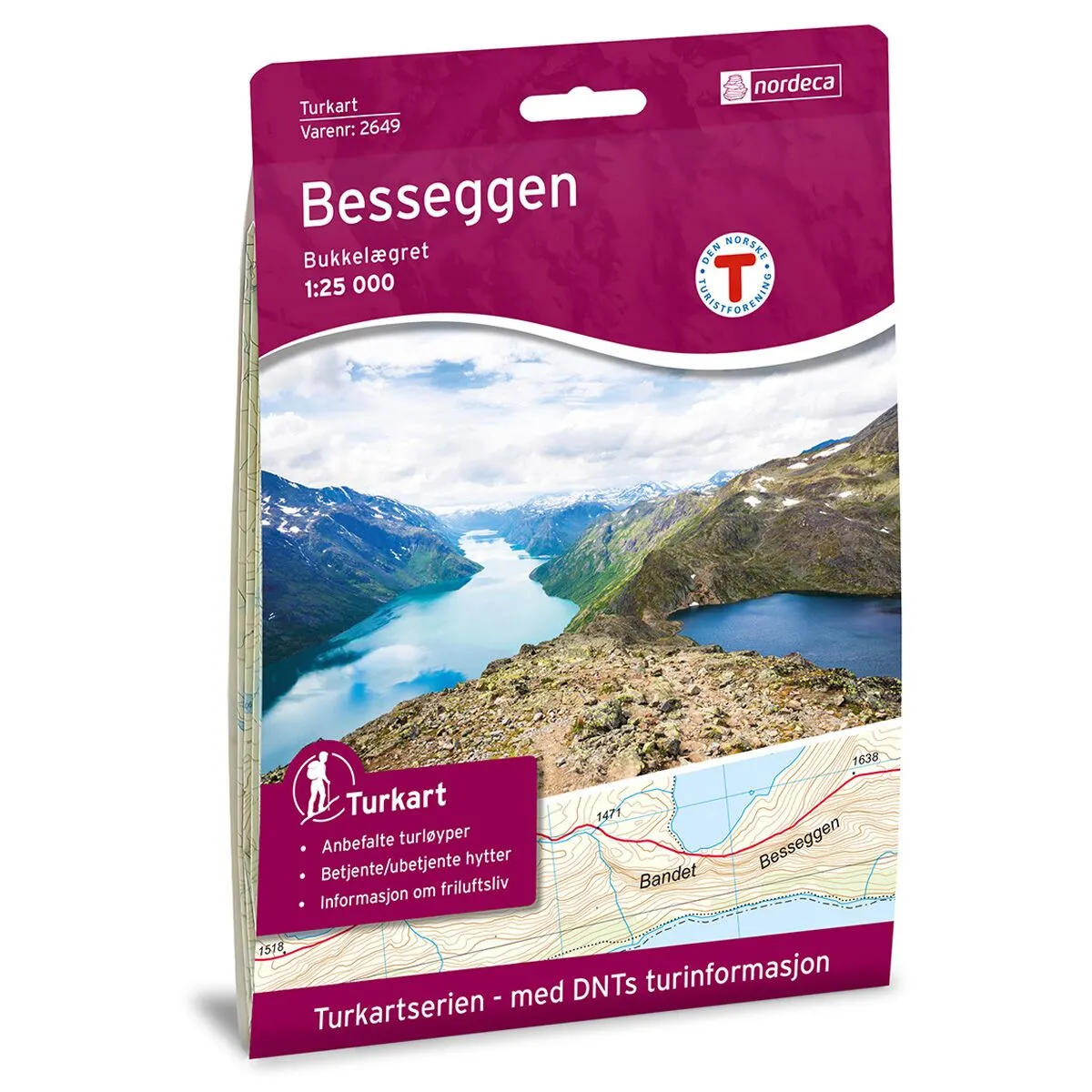 Produktbilde av besseggen dnt turkart
