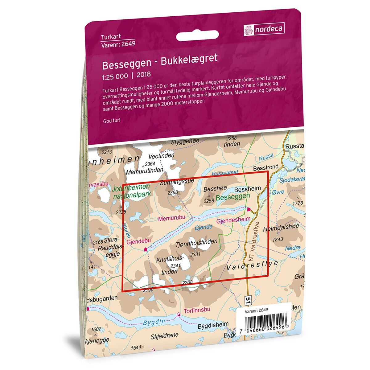 Besseggen DNT Turkart - Bilde 2