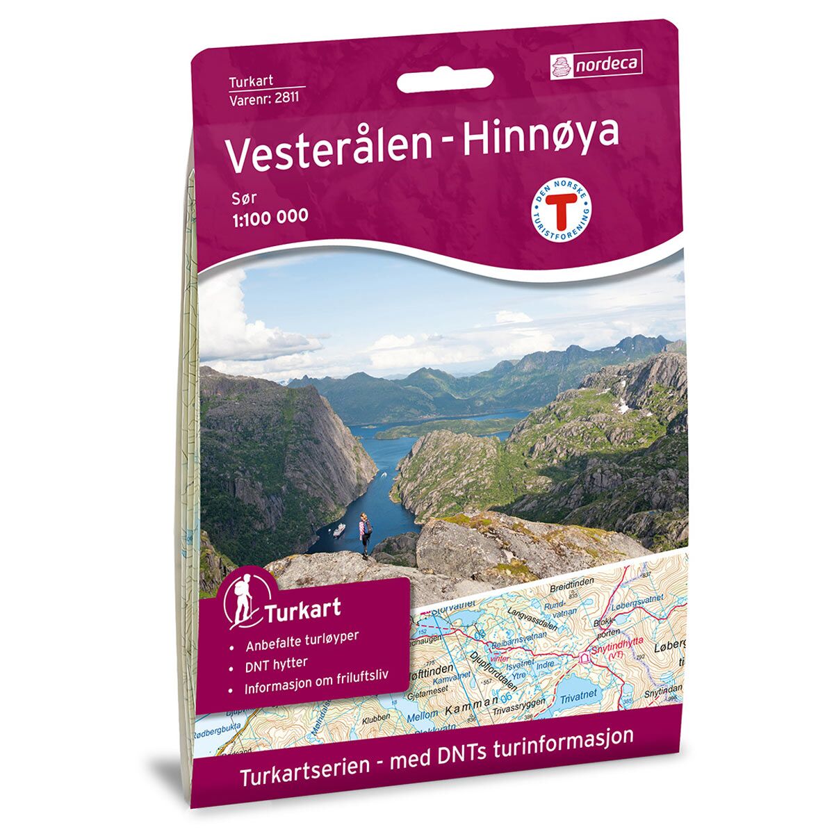 Produktbilde av vesterålen hinnøya sør dnt turkart