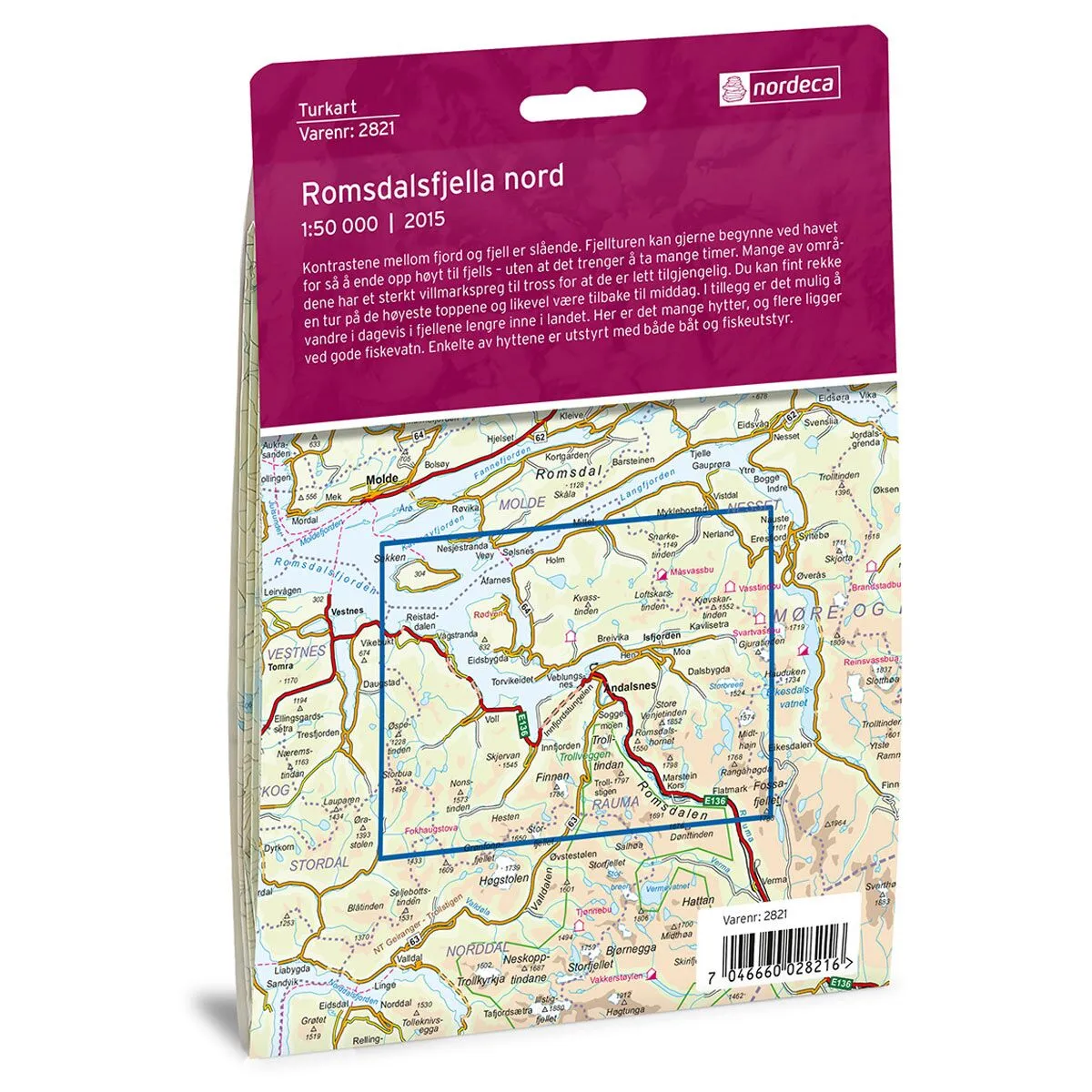Romsdalsfjella Nord DNT Turkart - Bilde 2