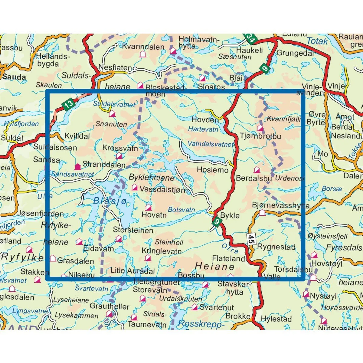 Hovden sør Topo 3000 Turkart - Bilde 3