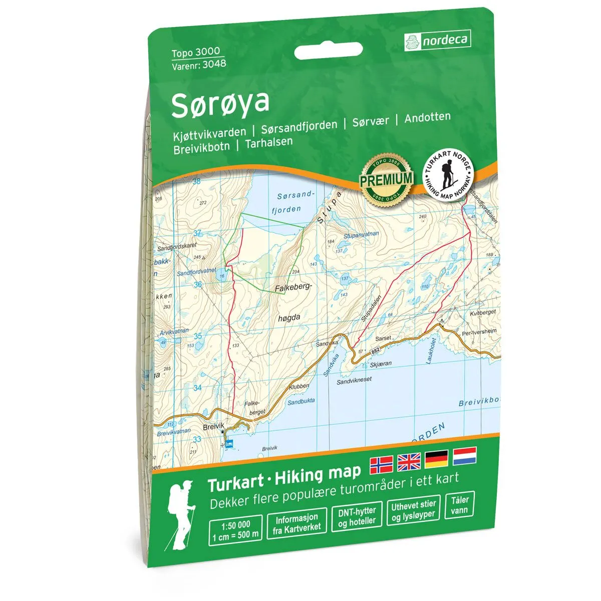 Produktbilde av sørøya topo 3000 turkart