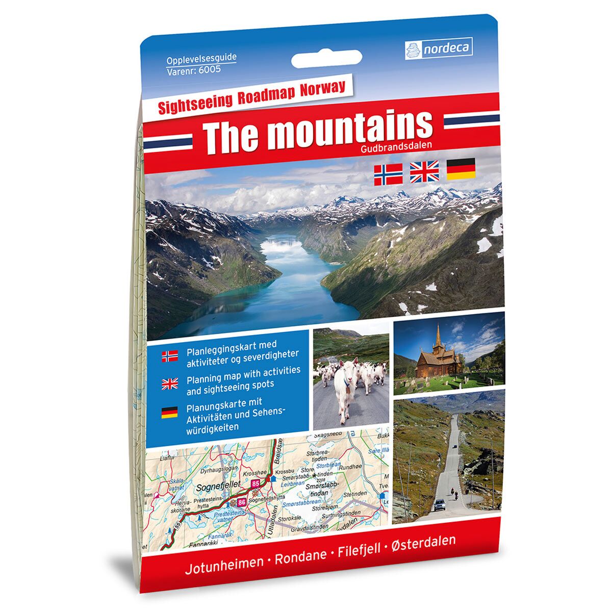 Produktbilde av the mountains / gudbrandsdalen 1:250 000 opplevelsesguide