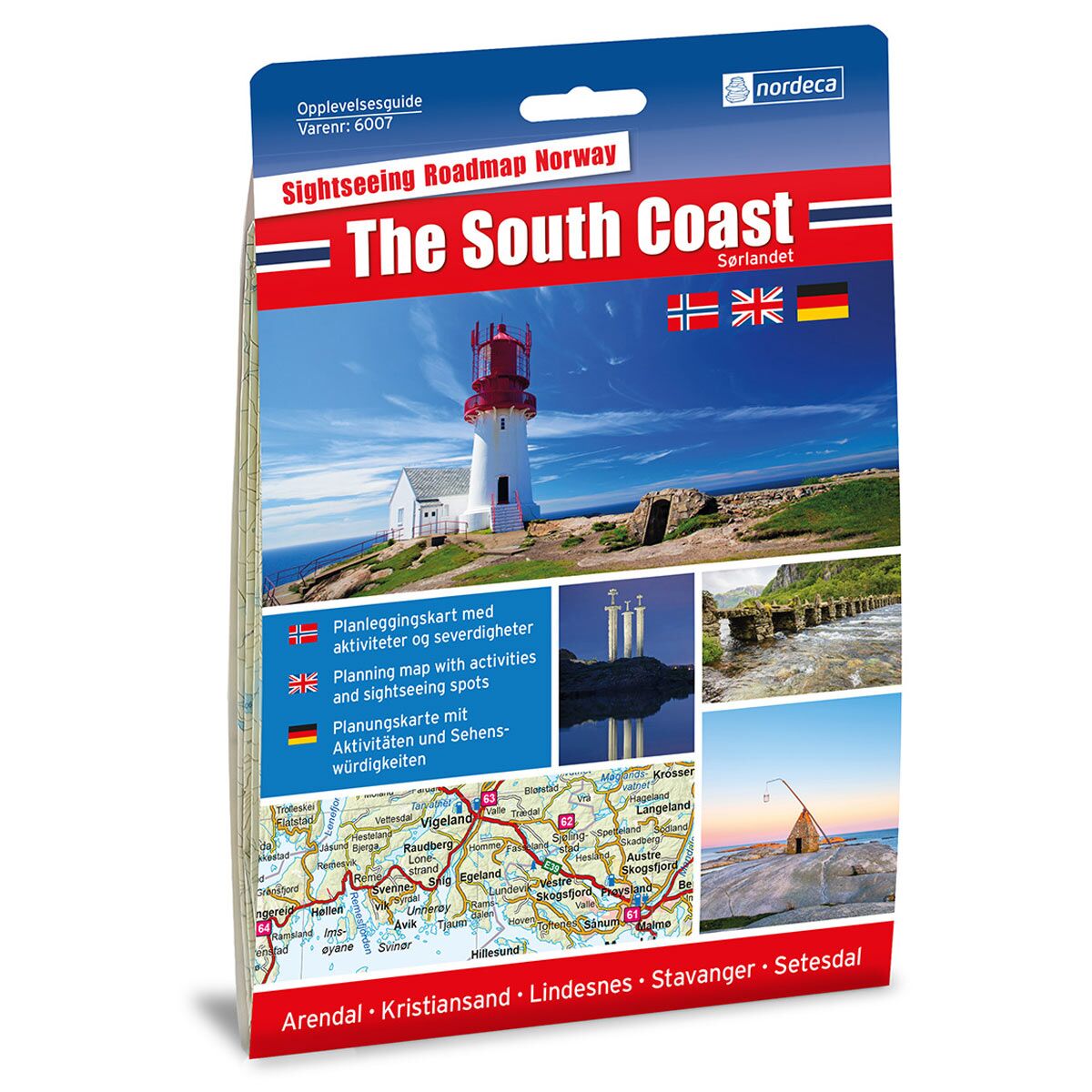 Produktbilde av the south coast / sørlandet 1:250 000 opplevelsesguide