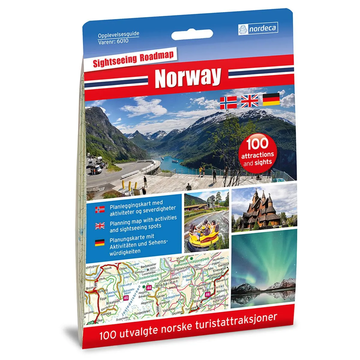 Produktbilde av norway 1:1 000 000 opplevelsesguide