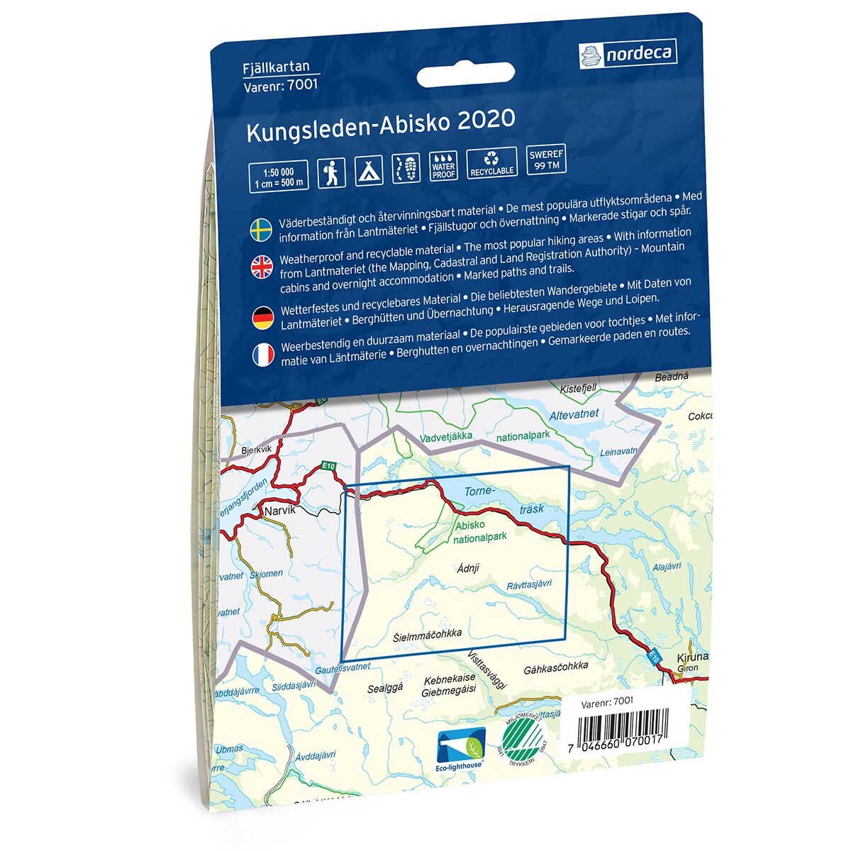 Kungsleden-Abisko Svensk Fjellkart - Bilde 2