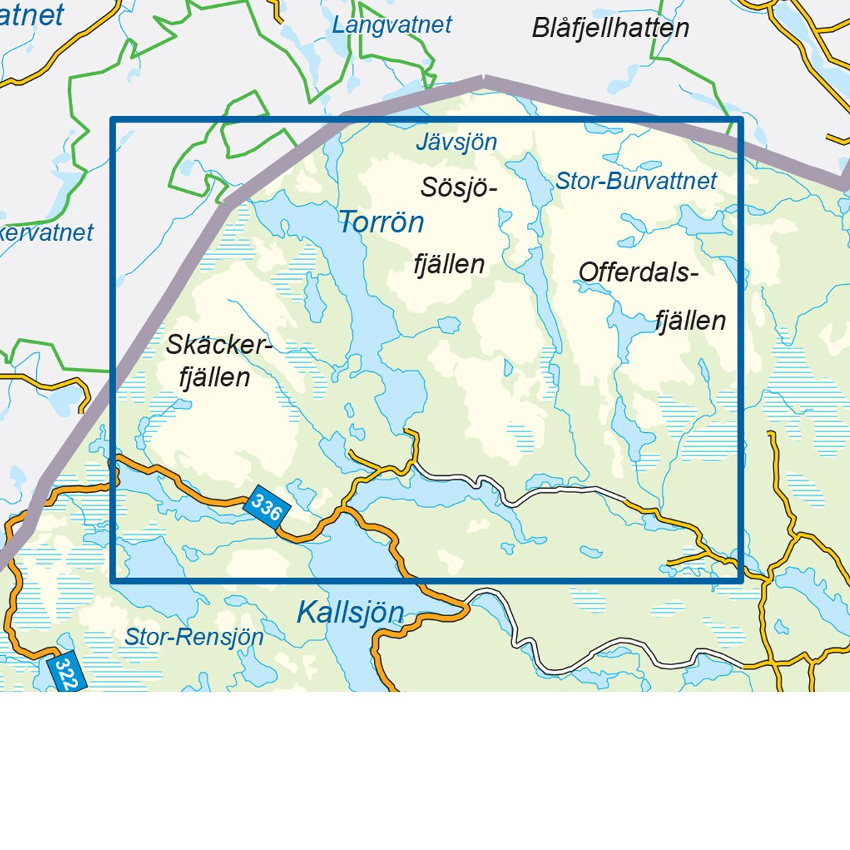 Skäckerfjällen Svensk Fjellkart - Bilde 3