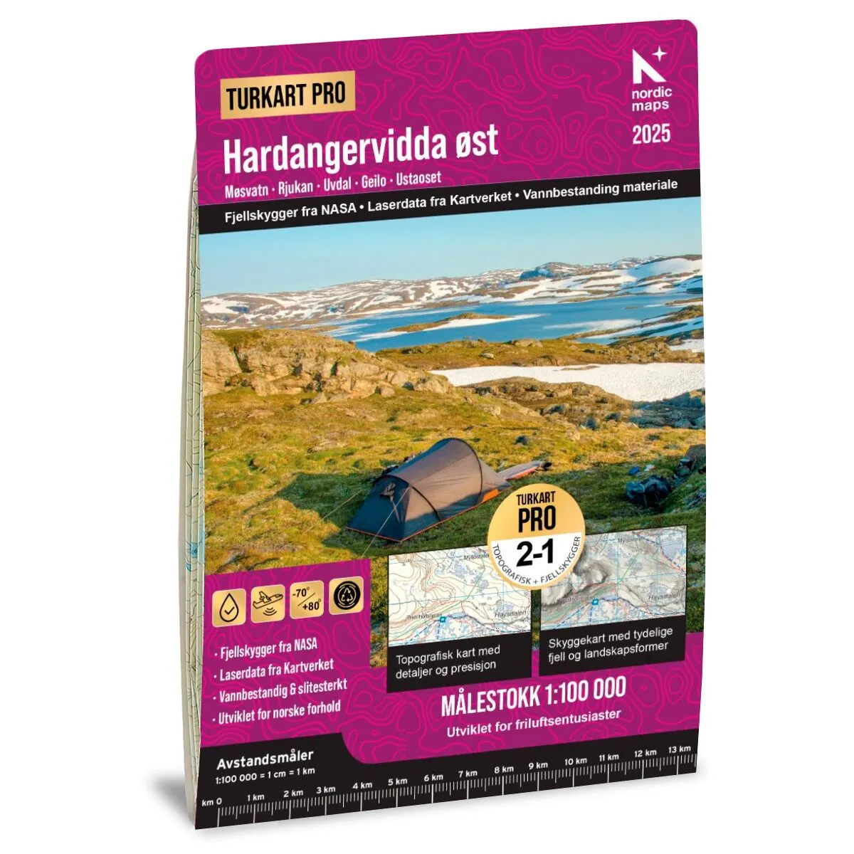 Hardangervidda Øst Turkart Pro 1:100 000 – forside