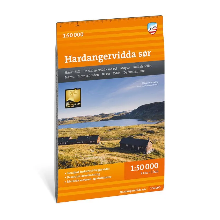 Turkart Hardangervidda sør 1:50.000