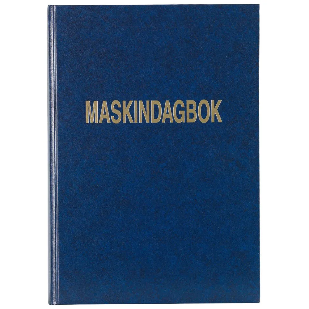 Maskindagbok NOR fra Ed. B. Giertsen Forlag med blått omslag