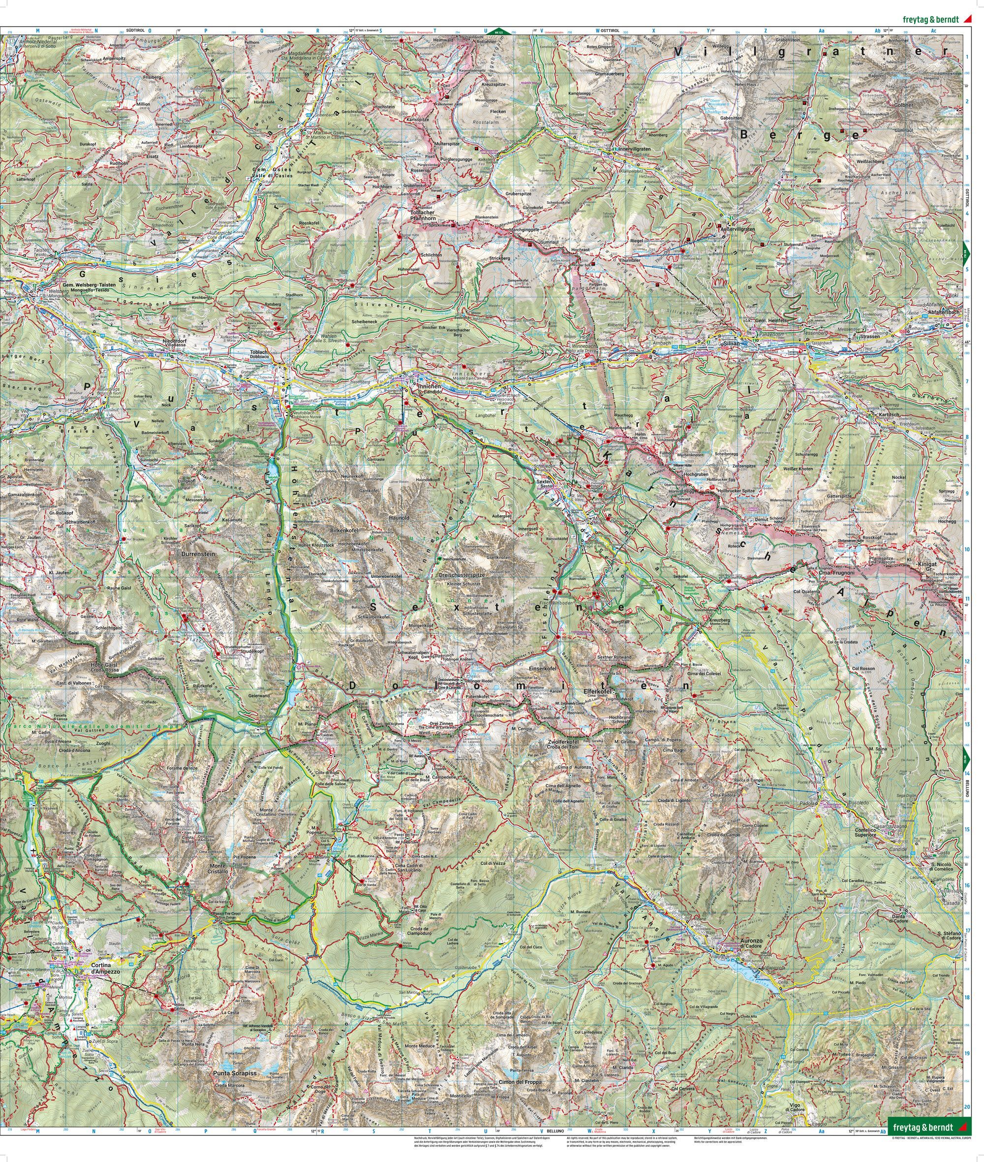 Turkart of Pustertal and the Dolomites from freytag & berndt