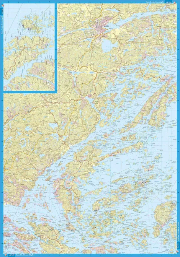 Stockholms skärgård Norra komplett turkart forside og bakside