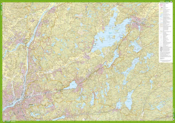 Norra Göteborg komplett turkart forside og bakside
