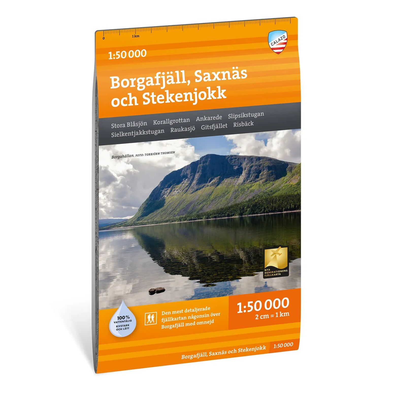 Borgafjäll Saxnäs Stekenjokk turkart 1:50 000 Calazo