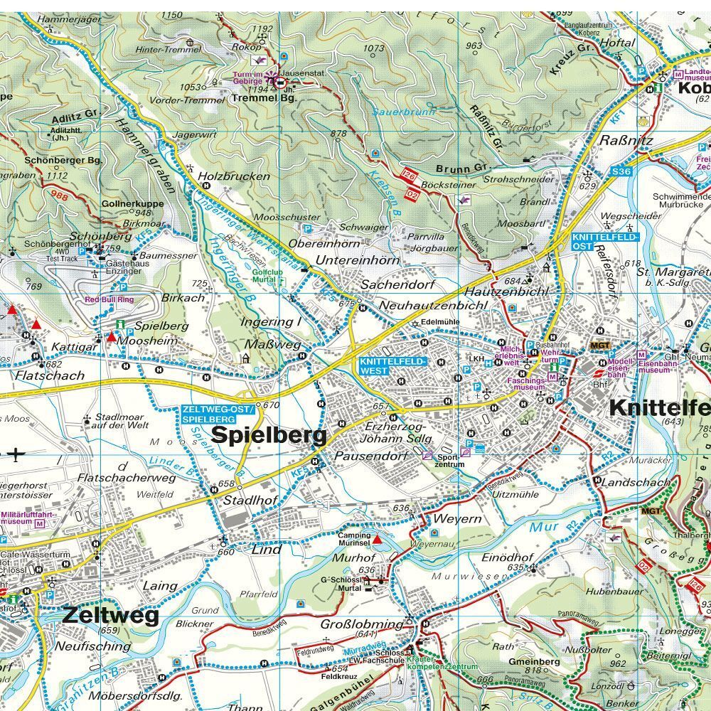 Map excerpt from the Seetaler Alps hiking map, scale 1:50,000