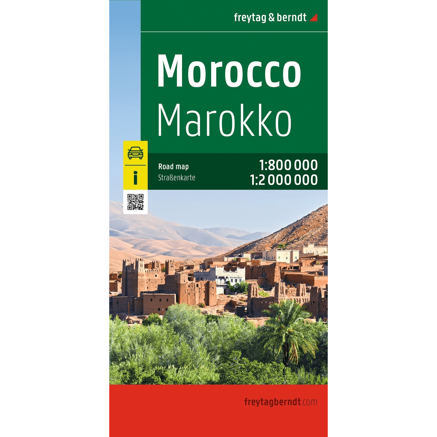 Forsiden av Marokko veikart fra freytag & berndt