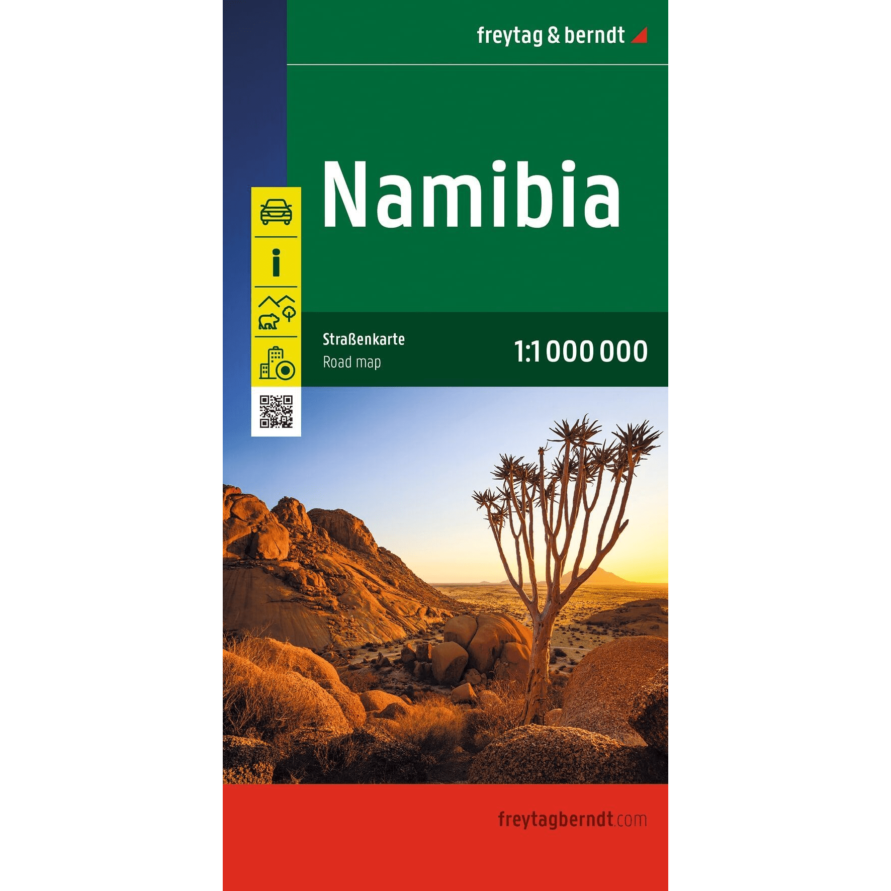 Forsiden av Namibia veikart fra freytag & berndt