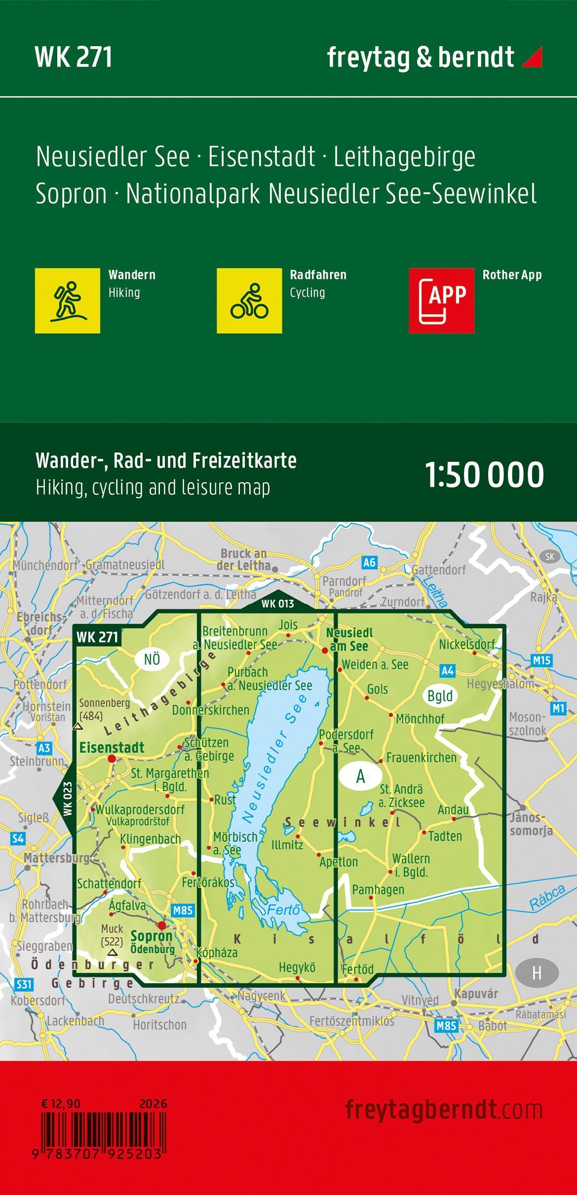 Bakside av Neusiedlersjøen turkart