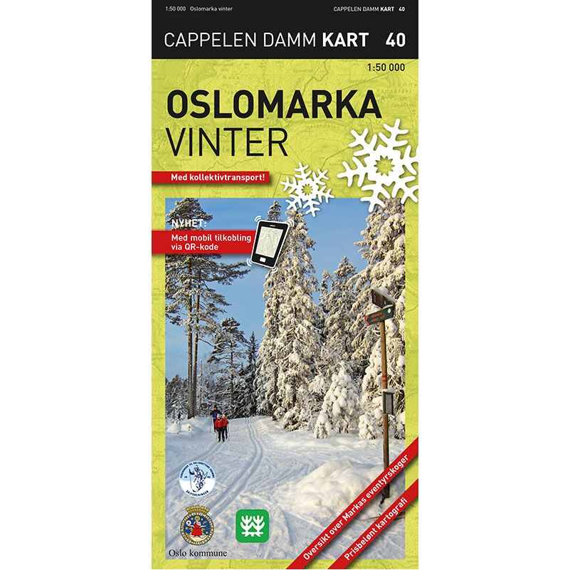Oslomarka vinter turkart 2014 – 1:50 000 Cappelen Damm